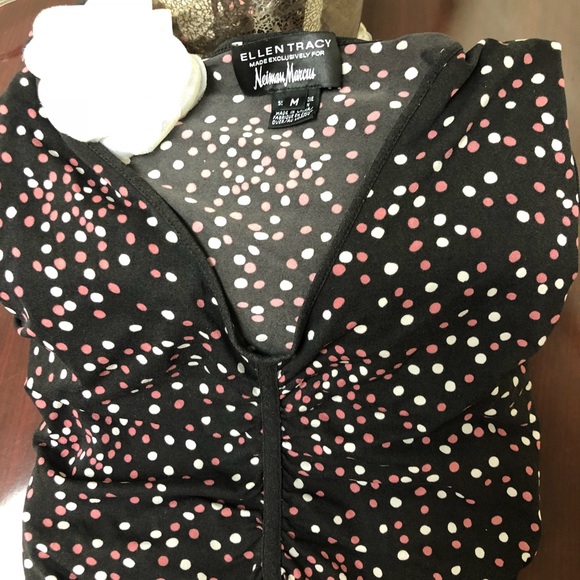 Neiman Marcus Tops - Long sleeve polka dot shirt